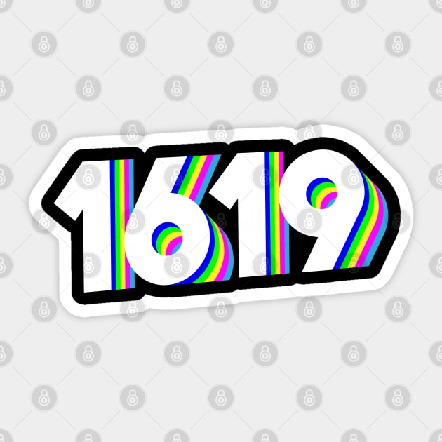 Black History Month 1619 African American Sticker by UrbanLifeApparel